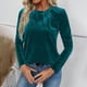 thumbnail image 5 of Ounisa Long Sleeve Shirts for Women Casual Fashion Loose Fit Womens Tops Crewneck Basic Pullover Tunics, 5 of 9