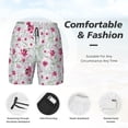 thumbnail image 6 of Picia Lilies Flowers pattern Mens Swim Trunks with Compression Liner Stretch Beach Shorts Quick Dry with Zipper Pockets No-Chafing Board Shorts-3X-Large, 6 of 9