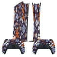 thumbnail image 2 of Floral, Brown PS5/PS5 Slim Digital Disc Skin Sticker For Console And Controller Skins, 2 of 7