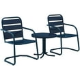 thumbnail image 3 of Crosley Brighton 3 Piece 22" Round Metal Patio Conversation Set in Navy, 3 of 6