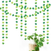 Hegbolke 78 Ft Tropical Party Decorations - 6Pcs Green Tropical Leaves Garlands Palm Leaf Banner for Summer Beach Luau Hawaiian Party, Jungle Safari Animal Birthday Party Decorations