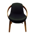 thumbnail image 2 of Silla Oficina Casa Madera Minimalista Moderna Mn1 Grupo Microtec Elegante Cocina Hogar Escritorio Piel PU Blanca, 2 of 5