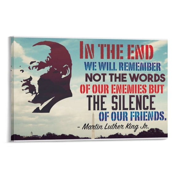Poster Martin Luther King Jr. Art Print Canvas Art Poster and Wall Art Picture Print Modern Family bedroom Decor Posters 16x24inch(40x60cm)