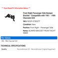 thumbnail image 2 of Front Right Passenger Side Bumper Bracket - Compatible with 1981 - 1986 Chevy K20 1982 1983 1984 1985, 2 of 2