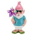 thumbnail image 2 of Estatua de Gnomos, Adornos Decorativos Gnomos Figuran Figurina de Molino de Viento Resistente Al Clima para Césped, 2 of 7