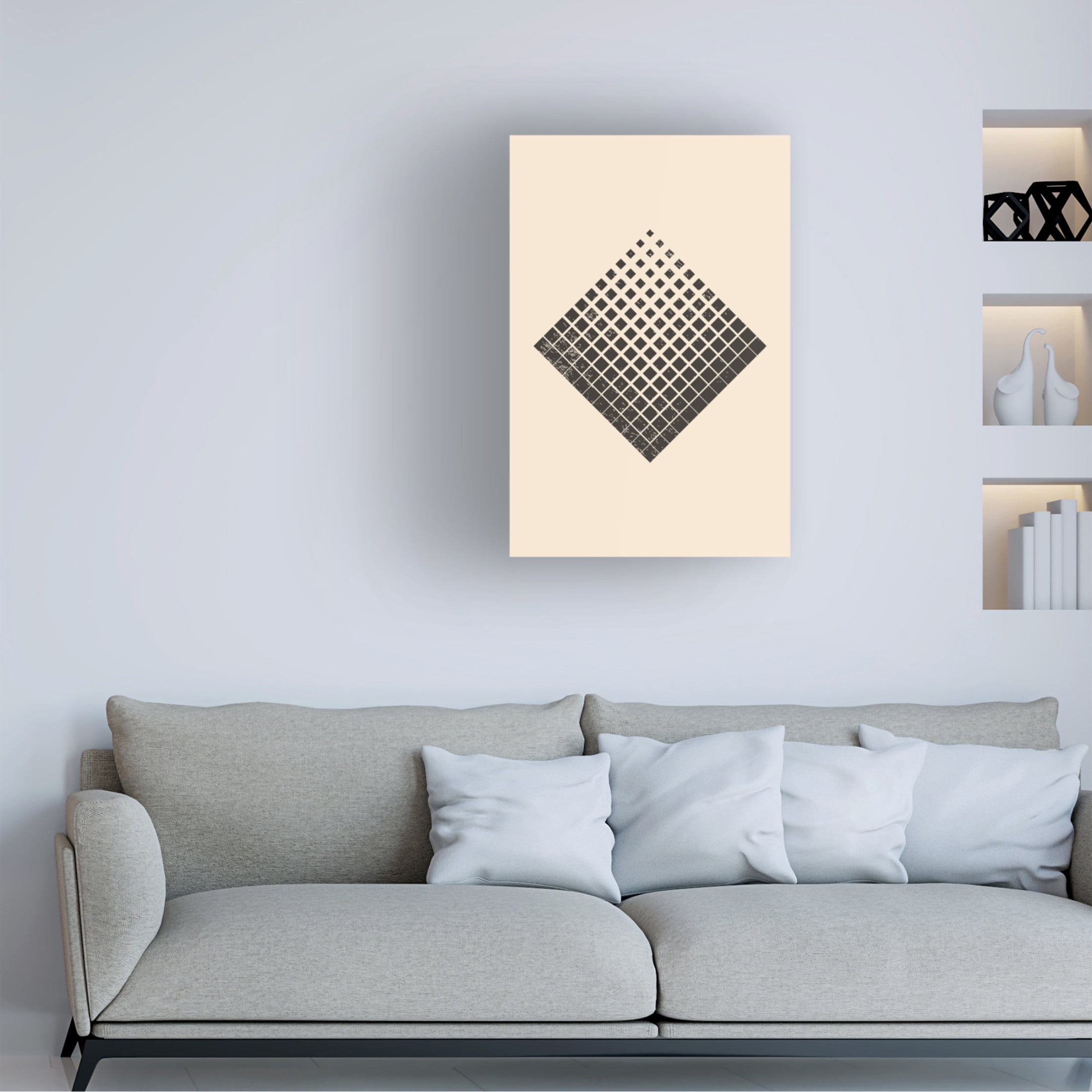 Trademark Fine Art jay stanley  Minimal Halftone Shapes 3 Canvas Wall Art