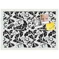 thumbnail image 2 of PinPix 22x15 Custom Cork Bulletin Board Floral Black Leaf Poster Board Has a Fabric Style Canvas Finish, Framed in Floral Black Leaf, by ArtToFrames (PinPix-180), 2 of 6