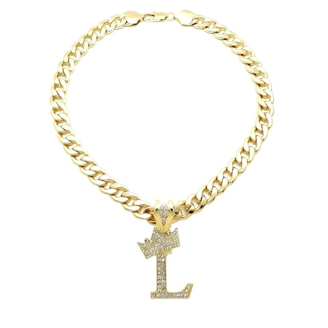 Letter l gold chain Clearance