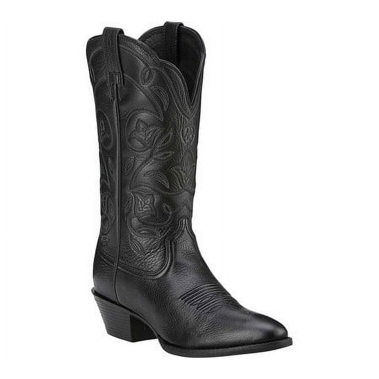 Bottes équitation Ariat Heritage – Femme 7.5, Cuir Noir, Hauteur Médium