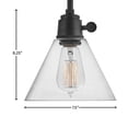 thumbnail image 5 of 1 Light Small Pendant In Transitional Style 7.75 Inches Wide By 8.25 Inches High-Black Finish-Clear Shade Color Hinkley Lighting 3697Bk-Cl, 5 of 7