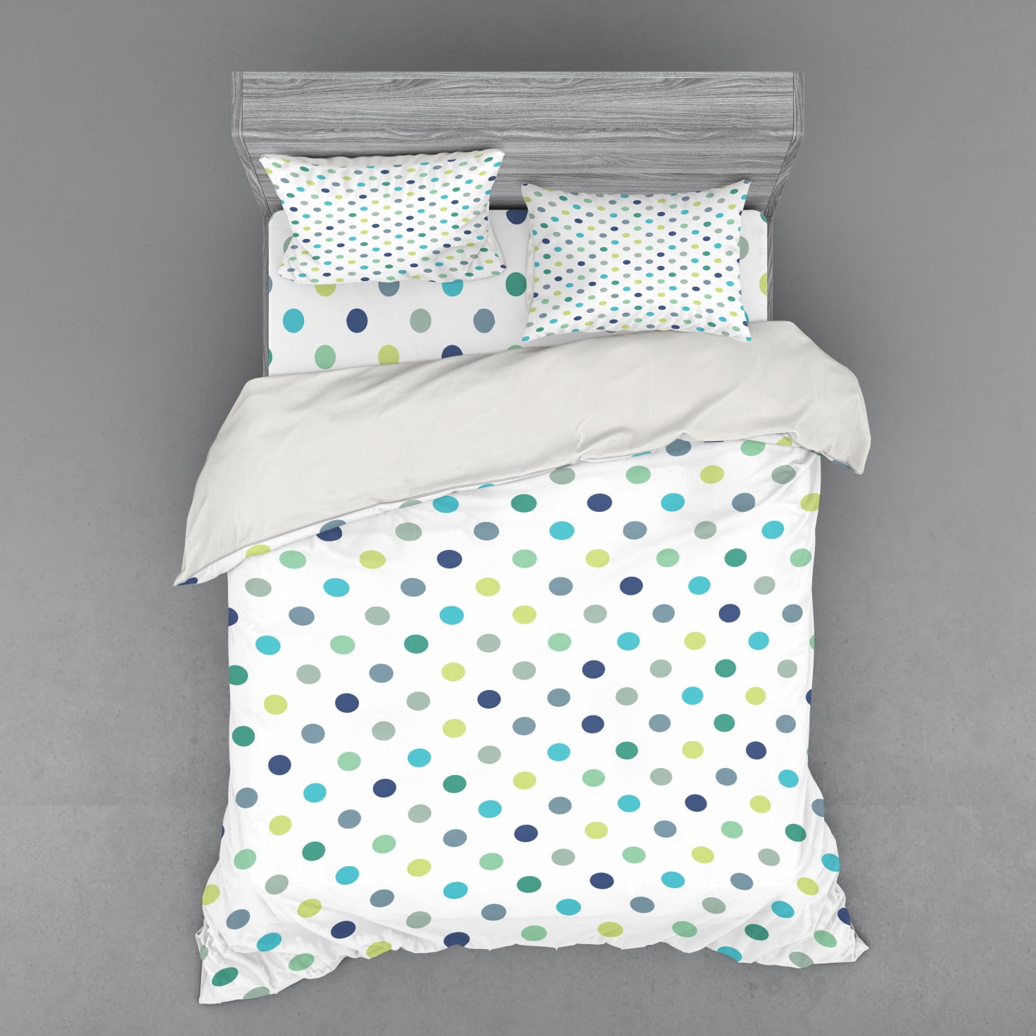 Polkadot Duvet Cover Set, Polka Dots Retro Classy Vintage Style Pattern