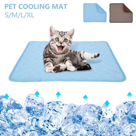 ODOMY Dog Cooling Mat, Breathable Ice Silk Pet Cooling Mat Soft Comfortable Foldable Self Cooling Pads Sleeping Pad Cooling Blanket for Dog Cat Kitten Puppy