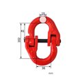 thumbnail image 3 of Ruiboury Red Grade 80 Alloy Steel Hammerlock Coupling Link Connection Hoisting Buckle Hook Hoisting Buckle Strong Durable 8T 1Set, 3 of 6