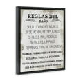 thumbnail image 4 of Stupell Industries Reglas Divertidas del Baño Bath & Laundry Painting Black Floater Framed Art Print Wall Art, 25 x 31, 4 of 10