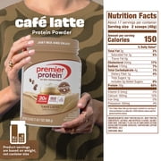 Premier Protein 100% Whey Protein Powder, Café Latte, 30g Protein, 23.9 oz, 1.5lb