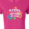 thumbnail image 4 of Inktastic In a World You Can Be Anything Be Kind Autism Awareness Women's T-Shirt, 4 of 5