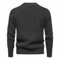 thumbnail image 4 of YLSDY Men's Casual Half High Neck Sweater Knit Bottom Solid Twisted Round Neck Men Knitwear Casual Slim Fit Mock Neck Basic Sweaters Gray XXXL, 4 of 4