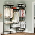 thumbnail image 1 of Heavy Duty Metal Clothes Rack Organizer with 890LBS Load Capacity, Freestanding with 4 Hanging Rods and 8 Adjustable Shelves, Space-Saving Storage for Bedroom or LaunStorage, 1 of 7