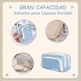 thumbnail image 3 of Estuche para lápices de gran capacidad con3 compartimentos, estuche para lápices con múltiples ranuras,estuche para lápices,organizr de papelería para el trabajo de oficina escolar (Negro), 3 of 4