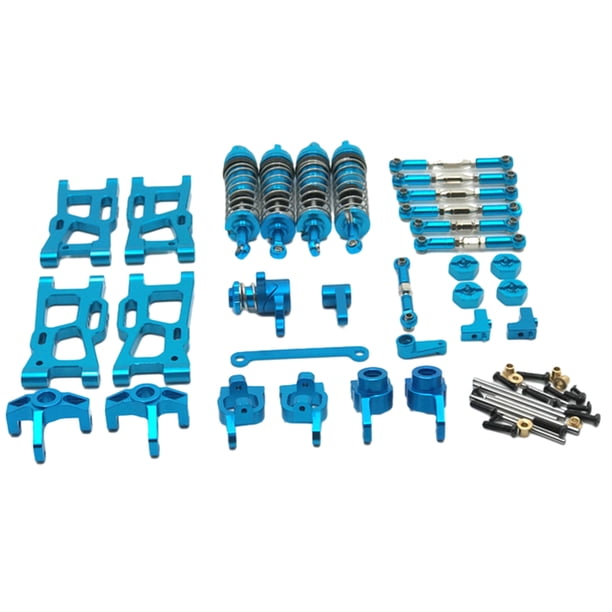 Vogacara RCGOFFLOW, 1 pieza, soporte amortiguador estable de aleación de aluminio para 1/14, cantidad de amortiguador Wltoys 144001, pieza de Kits de construcción modelo Azul