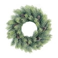 thumbnail image 2 of Artificial Greenery Wreath ,Medium Faux Pinecone Plant Ring for Front Door, Wall Hanging & Holiday Decoration,Green,1PC(M), 2 of 7