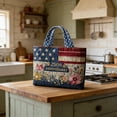 thumbnail image 4 of MuXiKeJi Clothes American Flag Quilted Tote Bag For Women - USA Flag Quilted Large Grocery Shoulder Tote Bag Patriotic Handbags With Handles, 4 of 6