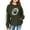 Blackish Green, variant on Girls Ribbed Pullover Hoodies Baseball Oversized Long Sleeve Cute Hoodie Sweatshirts Kids Lightweight Loose Tops
