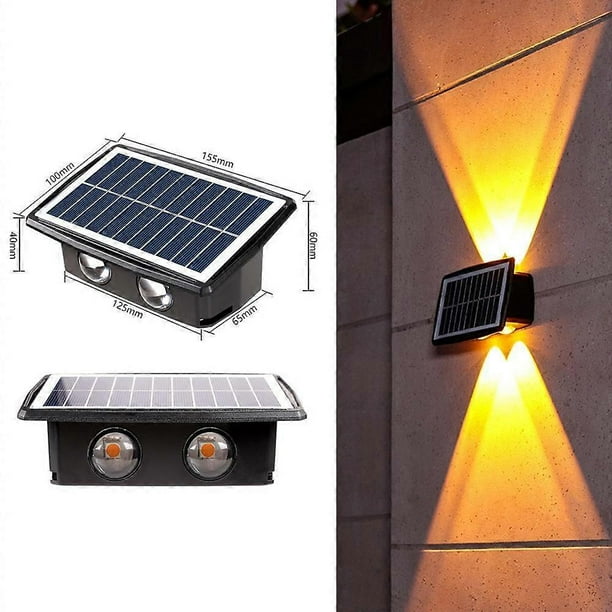 Emrefashion Solar Wall Lights, Solar Outdoor Wall Light Emre Fashion Patio Light