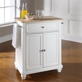thumbnail image 2 of Pemberly Row Natural Wood Top Portable Kitchen Island in White, 2 of 7