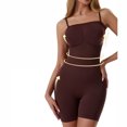 thumbnail image 5 of Idoravan Womens Shapewear Bodysuit Tummy Control Shorts Women Solid Color Beautiful Back Abdomen and Hip Lifting Sling Conjoined Tight Shaping Jumpsuit, 5 of 8