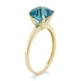 thumbnail image 2 of 10k gold cushion cut gemstone ring, 2 of 2