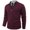 Wine, variant on Men's Quarter Zip Sweaters, Stand-Up Collar Long Sleeve Warm Work Knitted Sweaters Khaki Size M