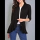 thumbnail image 5 of Cárdigan Informal de Cuartos para Mujer, Moderno Cárdigan Abierto por Delante. Negro XXL, 5 of 8