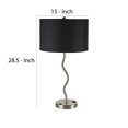 thumbnail image 5 of Benzara BM240914 Table Lamp with Curved Tubular Body & Round Base, Black, 5 of 5