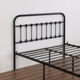 thumbnail image 4 of UBesGoo Black Metal Bed Frame Queen Size with Headboard and Footboard Single Platform, 4 of 18