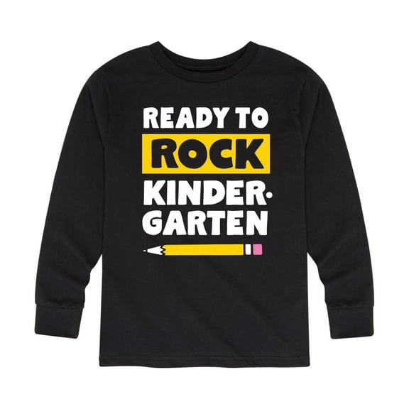 Instant Message - Ready to Rock Kindergarten - Toddler And Youth Long Sleeve Graphic T-Shirt