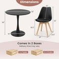thumbnail image 3 of Costway 5 PCS Dining Set Modern Round Dining Table 4 Chairs for Small Space Kitchen, 3 of 7