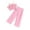 Pink, variant on JAKANYQ Toddler Girls Sleeveless Solid Color Tops And Pants 2PCS Outfits Clothes Sets For Children Clothes Pink 5-6 Years