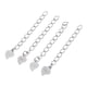 thumbnail image 5 of Collar de extensión de cadena extensor Collar de extensión de cadena en plata 925 para joyas, 4 piezas, plata y oro Oro blanco 3.5 cm Soledad Conectores de cierres de joyería, 5 of 7