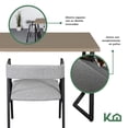 thumbnail image 4 of Juego De Comedor 4 Sillas y Mesa Tablero MDF Asiento Acolchado Kingshouse cafe G, 4 of 7