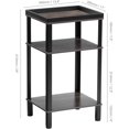 thumbnail image 3 of Small Side Table for Small Spaces - Slim End Table with Magazine Holder - 2 in 1 Design Narrow End Table Living Room - Skinny Bedside Table Nightstand Bedroom Thin Side Table (Grey), 3 of 9