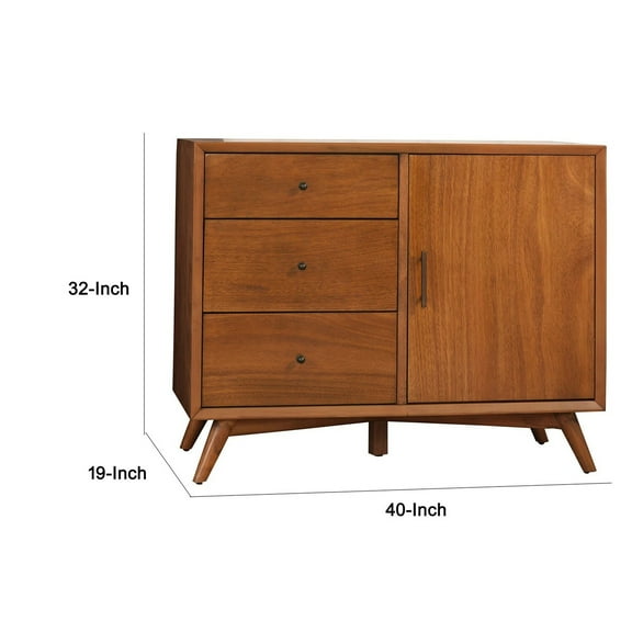 Mahogany Wood Accent Cabinet