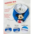 thumbnail image 3 of Disney Baby Unisex Mickey Mouse Bandana Bib 3-Pack - Mickey Mouse Baby Bibs Blue/Red/Grey, 0-12M, 3 of 6