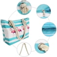 thumbnail image 2 of Large Beach Bag, Travel Twine Beach Tote Bags, Canvas Shoulder Tote Handbag-Flamingo Tote, 2 of 7