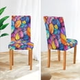 thumbnail image 3 of Yayeee 4 Pack Dining Chair Covers Stretch Parson Chairs Slipcovers Seat Protector, Colorful Leaves, 3 of 6