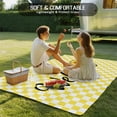 thumbnail image 5 of Fsddascl Yellow Sunflowers Outdoor Rug for Patio/Deck/Porch, Non-Slip Large Area Rug 4 x 6 Ft, Spring Flower Retro Plaid Indoor Outdoor Rugs Washable Area Rugs, Reversible Camping Rug Carpet Runner, 5 of 5