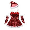 thumbnail image 5 of iEFiEL Kids Girls Shiny Sequins Christmas Party Dress Up Costume Ice Skating Dress Outfit, 5 of 7