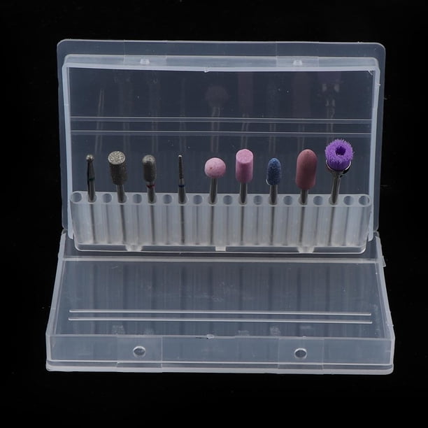 9PCS Brocas para Uñas Limpiador de Cutículas Broca para Polvo Cepillo Rotatorio Pulido Pulido Archivos Rebabas para Salón de Uñas Manicura Pedicura He Colcomx Archivos de arte de uñas brocas