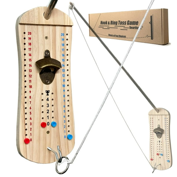 Juego Deartisan para lanzar anzuelos y anillos, diversión en interiores y exteriores