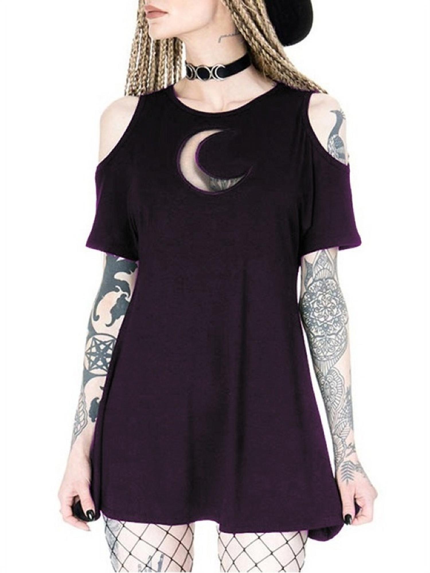 women's retro sun moon print hooded long sleeve dress